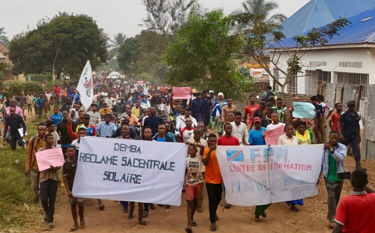  Marche d’indignation à Demba contre le blocage du projet de la centrale solaire